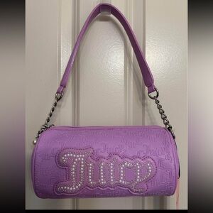 Juicy Couture Lilac Barrel Embossed Shoulder Bag New